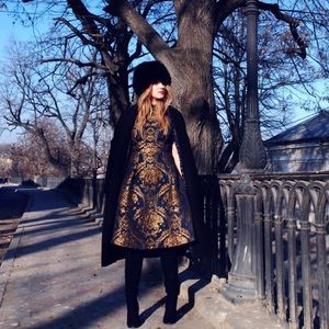 ChiChi London Navy Gold Dress